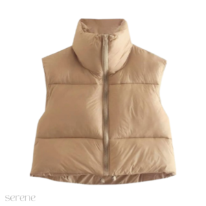 Cropped Puffer Vest serene bands