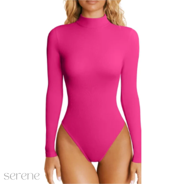 Snatched Turtleneck Bodysuit serene bands
