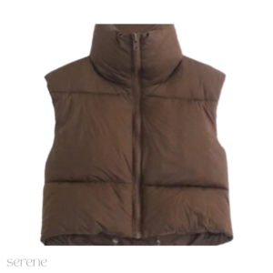 Cropped Puffer Vest serene bands