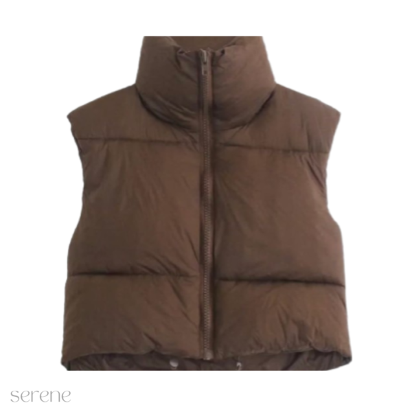 Cropped Puffer Vest serene bands