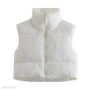 Cropped Puffer Vest serene bands