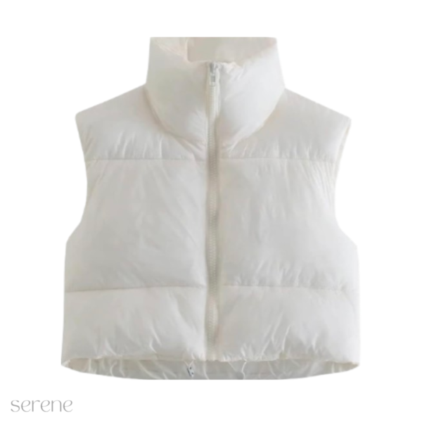 Cropped Puffer Vest serene bands