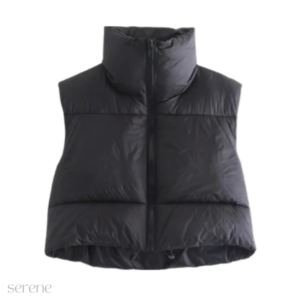 Cropped Puffer Vest serene bands
